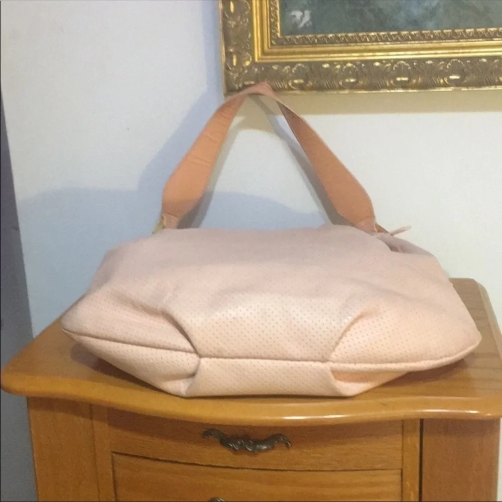 Tosca Blu Leather hobo in pastel pink